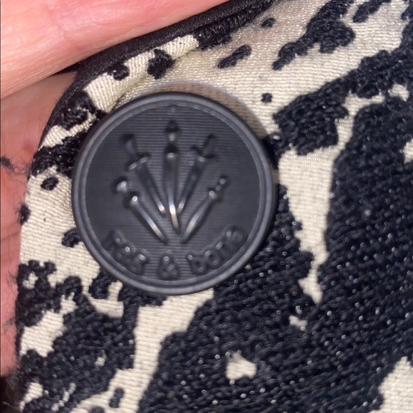 Rag & Bone black and white abstract print blazer size 6 pristine condition - Picture 13 of 13